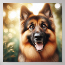 Poster German shepherd doce com um sorriso brilhante