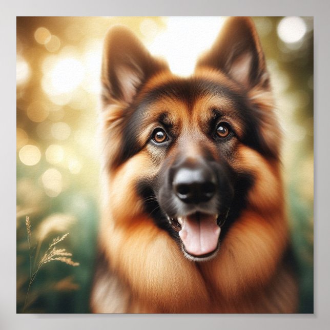Poster German shepherd doce com um sorriso brilhante (Frente)