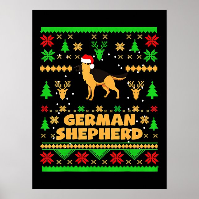 Poster German shepherd Natal (Frente)