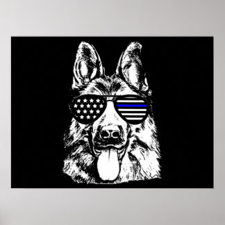 Poster German shepherd Policial Cachorro Policial
