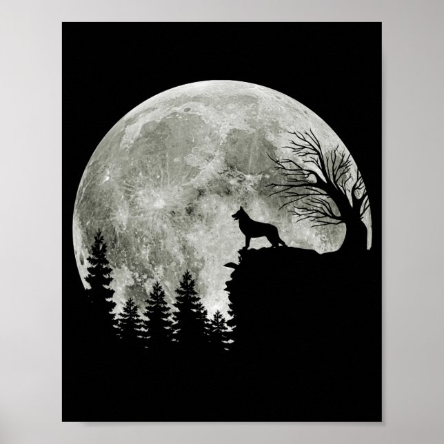 Poster German shepherd Sobre O Feliz Dia Das Bruxas De Mo (Frente)