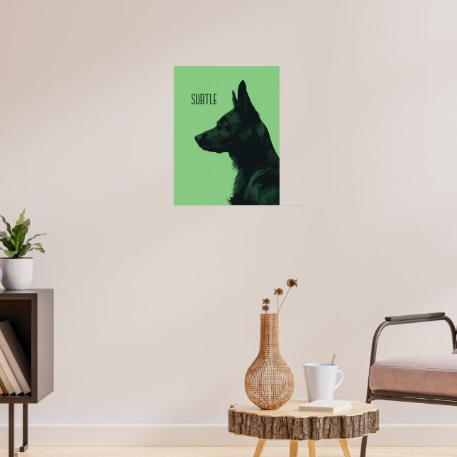 Poster German shepherd Verde (Sala de Estar 3)