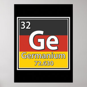 Poster Germânio - Alemanha Bandeira da Ciência Alemã