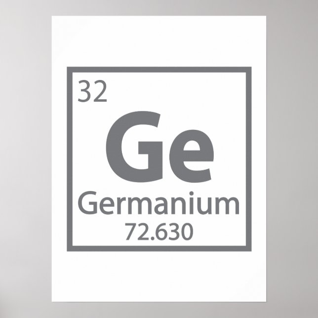 Poster Germânio - Mesa periódica da ciência alemã (Frente)