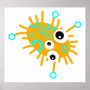 Poster Gérmen Azul Aninhado