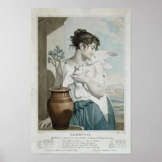 Poster Germinal , seventh month of Republican Calendar (Frente)