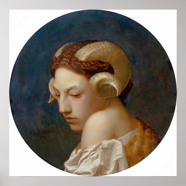 Poster Gérôme - Cabeça de uma Mulher (Frente)