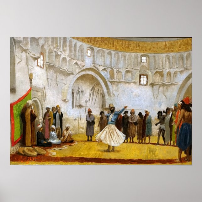 Poster Gérôme - Esboço para o Dervixe Giratório 1889 (Frente)