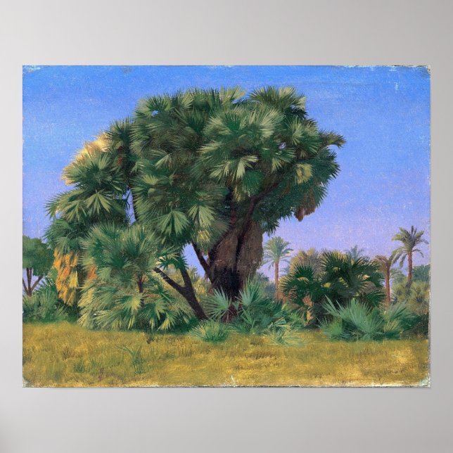 Poster Gérôme - Estudo Das Palmeiras (Frente)