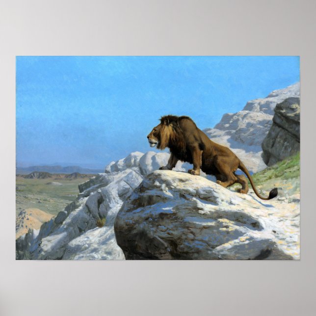 Poster Gérôme - Leão de Vigia (Frente)