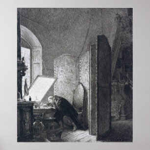Poster Gérôme - Rembrandt Em Seu Estúdio