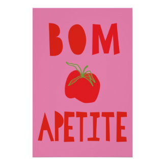Pôster Geschmackvolles Poster; Bom Apetite=Guten Appetit