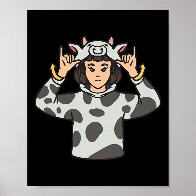 Poster Gesto de Mão Animal Surdo Audição Perde Awarenes (Frente)