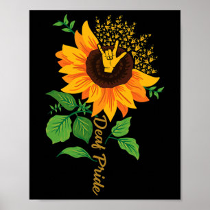 Poster Gesto de Mão Ily Asl Conscientização sobre Perda A