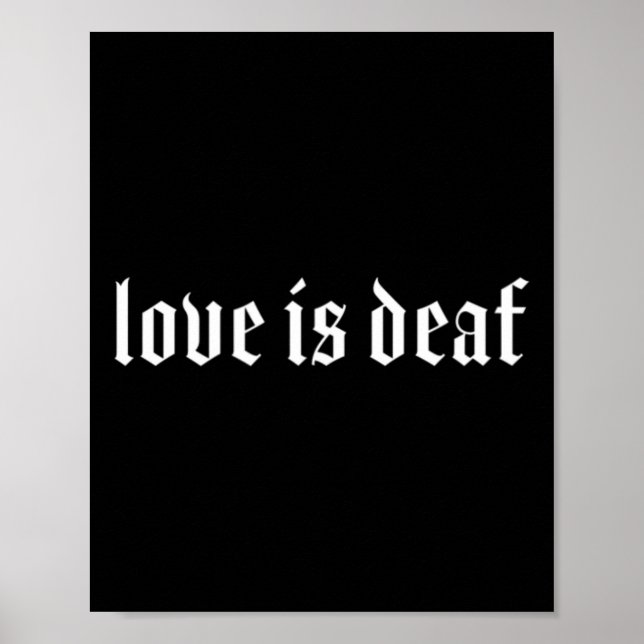 Poster Gesto de Mão surda surda surda surda perda de audi (Frente)