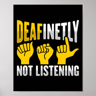 Poster Gesto manual Audição surda Perda de Consciência 3