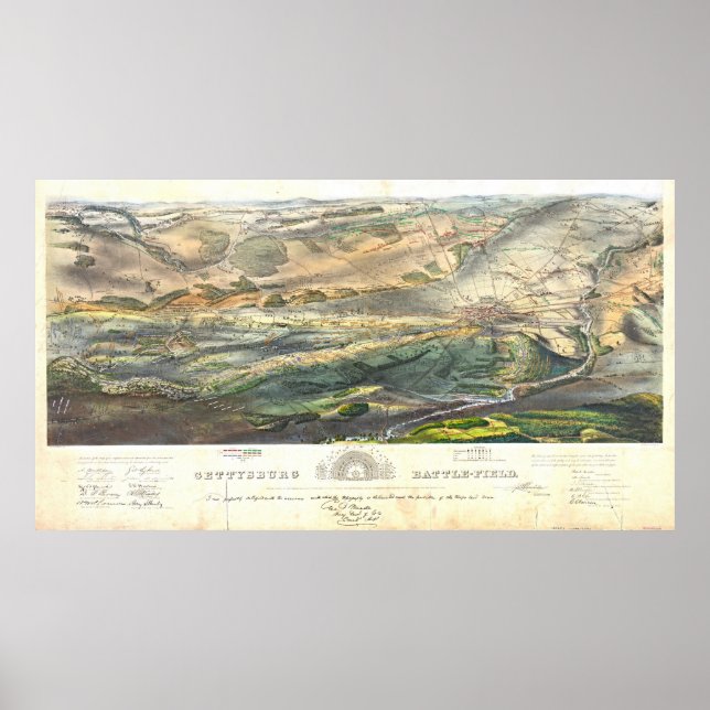 Poster Gettysburg Battlefield 1863 (Frente)