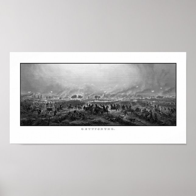 Pôster Gettysburg — Guerra Civil (Frente)