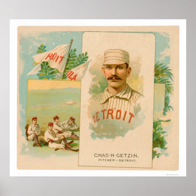 Poster Getzin Rare Baseball 1888 (Frente)