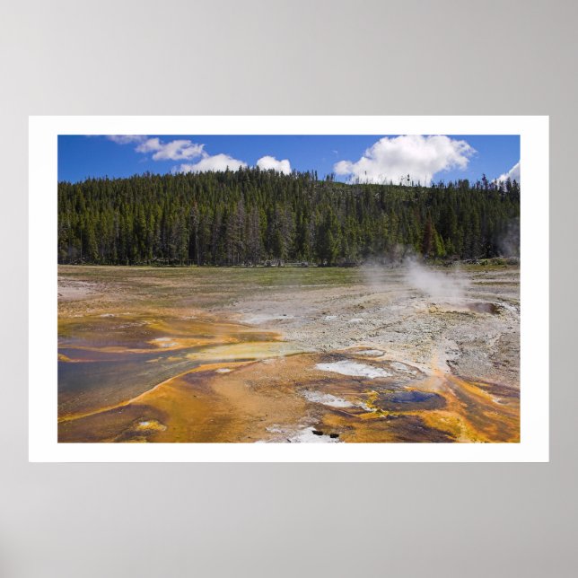 Poster Geyser no Parque Nacional de Yellowstone (Frente)