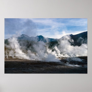 Poster Geysers de El Tatio perto de San Pedro de Atacama 