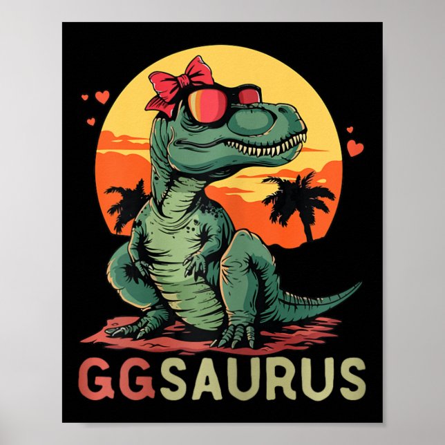 Poster Ggsaurus Dino Dinosaur Gg-saurus T-rex Funny Trex (Frente)