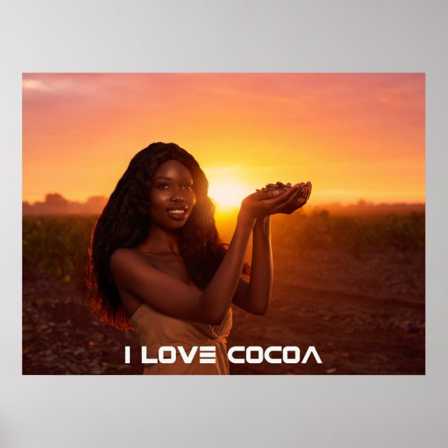 POSTER GHANA - I LOVE COCOA (Frente)