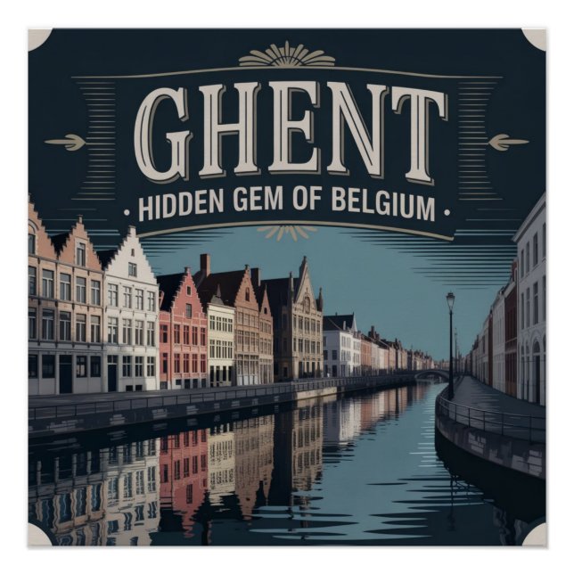 Pôster Ghent – Hidden Gem of Belgium (Frente)