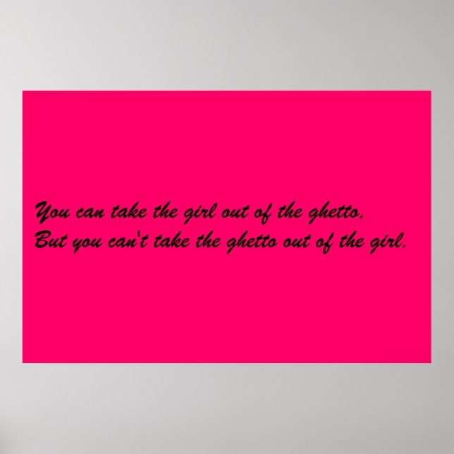 Pôster Ghetto Girl (Frente)