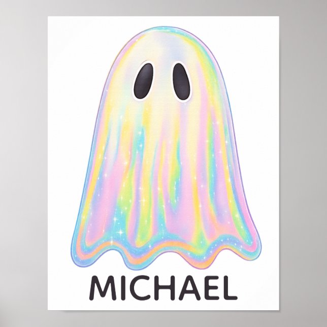 Poster Ghost Arco-Íris de Pastel Cujo | Spooky estético (Frente)