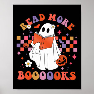 Poster Ghost Book Bonito Leia Mais Livros Engraçado Profe