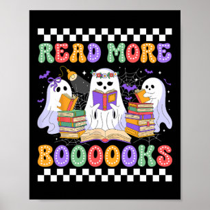 Poster Ghost Book Bonito Leia Mais Livros Engraçado Profe