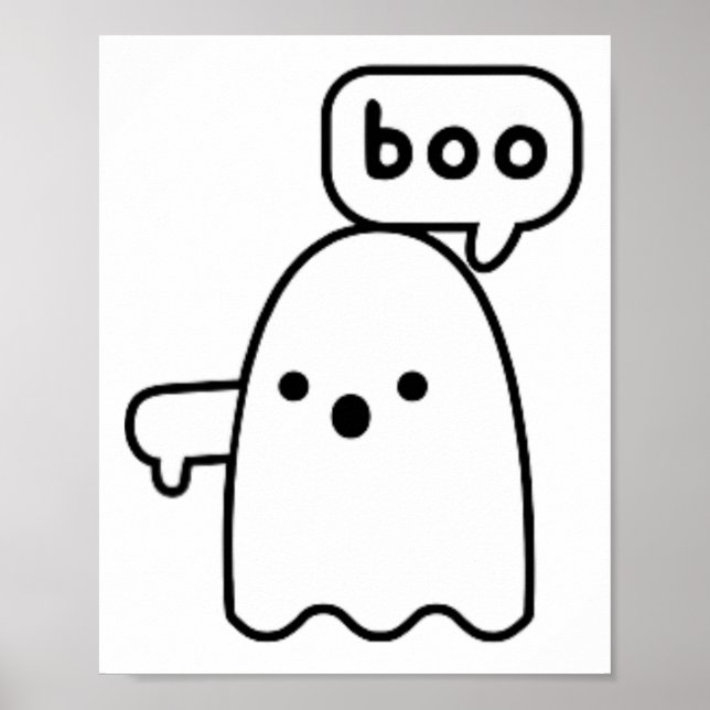 Poster Ghost de Desaprovação do Boo Ghost de Ghost (Frente)