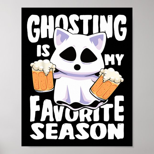 Poster Ghost é meu gato favorito de Halloween Women (Frente)