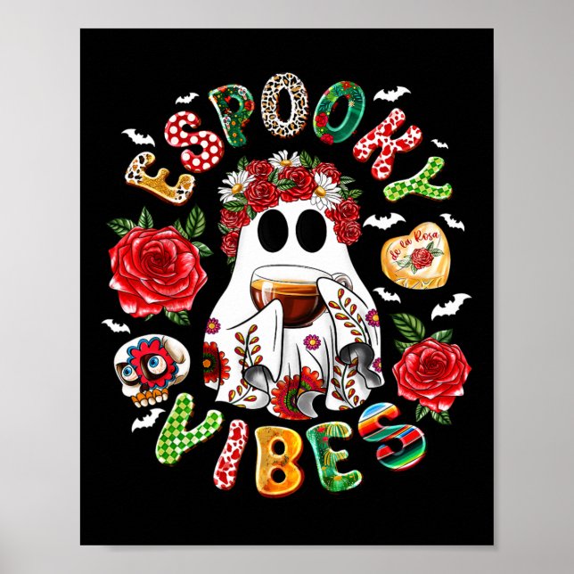 Poster Ghost Espooky Vibes Pantasmas Conchas E (Frente)