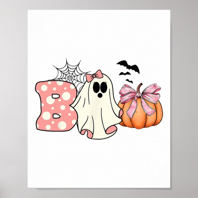 Poster Ghost Floral Boo Halloween Boy Ghost Spo (Frente)