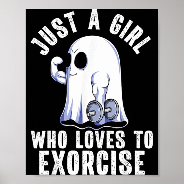 Poster Ghost Funny Gym Workout Bodybuilding Soky Hallowee (Frente)