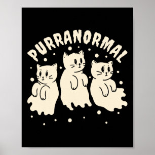 Poster Ghost Hunting Cat Paranormal Investigador Ghost Re