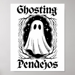 Poster Ghost Pendejos Engraçado Mexicano Fantasma Co