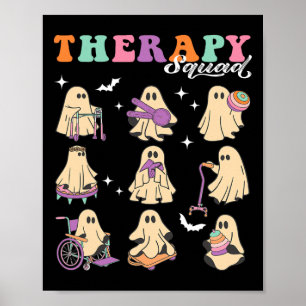 Poster Ghost Physical Therapy Squad Slp Ot Pt Team Hallow