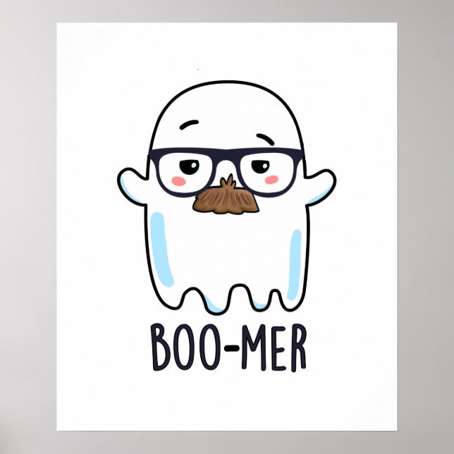 Poster Ghost Pun Engraçado de Idade Média (Frente)