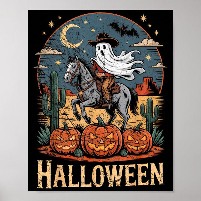 Poster Ghost Riding Horse Halloween Season  (Frente)