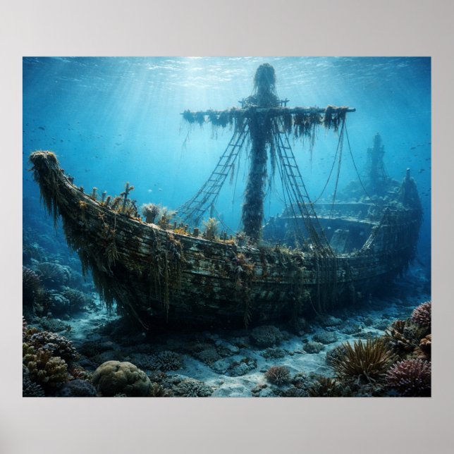 Poster Ghost Ship in the Abyss (Frente)
