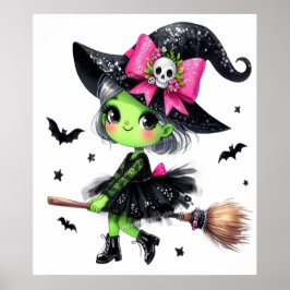 Poster Ghost Spooky Mama Retro Halloween Vintage Design