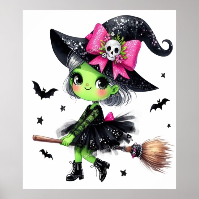 Poster Ghost Spooky Mama Retro Halloween Vintage Design (Frente)