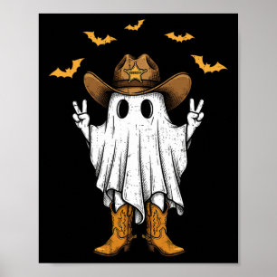Poster Ghost Xerife da Cowboy Bonito Dia de as Bruxas eng