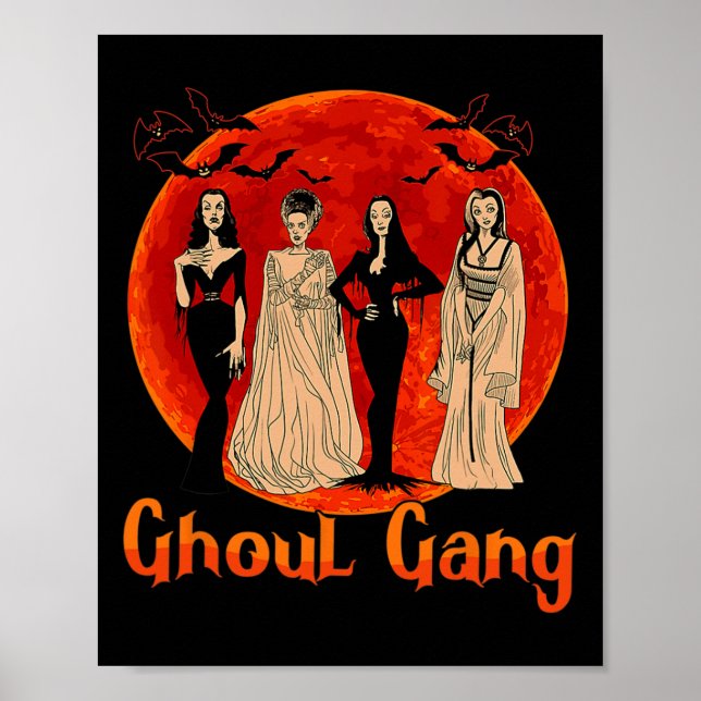 Poster Ghoul Gang Horror Gótico Queens Halloween Noiva Di (Frente)