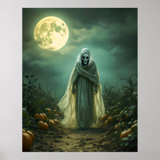 Poster Ghoulish Figure in Moonlight