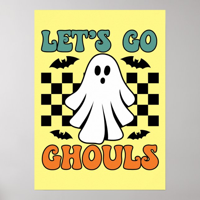Poster Ghouls do vamos Go - Ghost - Dia de as Bruxas engr (Frente)
