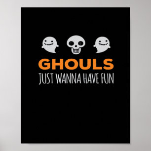 Poster Ghouls Só Quer Divertir-Se Com A Estética De Outon